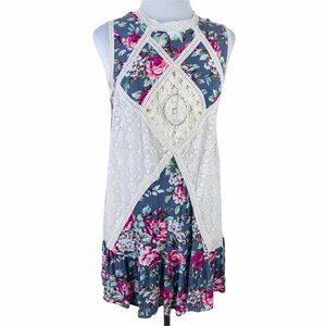 Umgee Crochet Sheer Sun Dress Beach Swim Cover Up